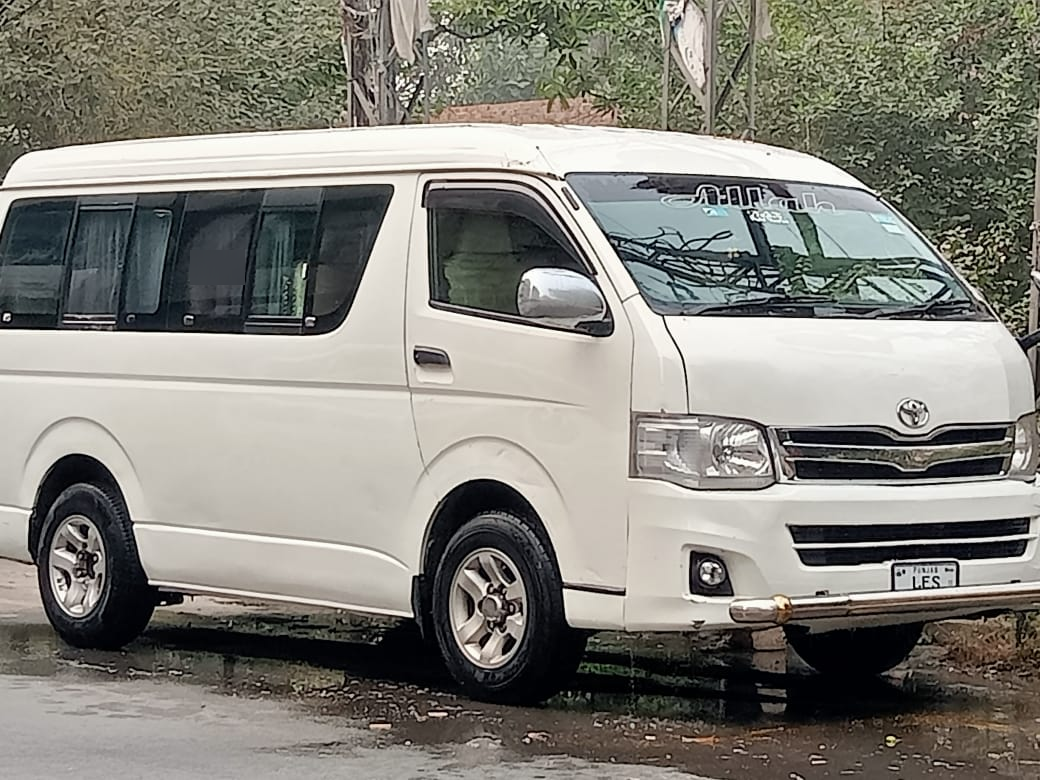Toyota Hiace Grand Cabin Executive (White) Rent a Car in Lahore